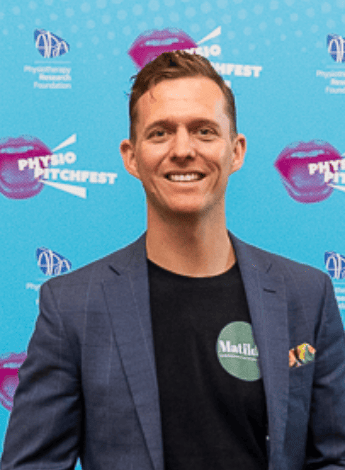 The image is of Kevin Wernli, who came runner up at Physio Pitchfest in 2023